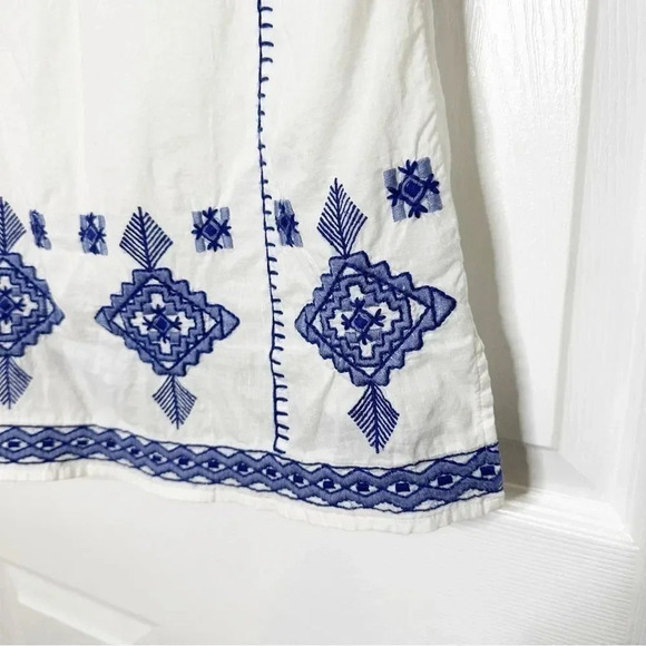 VINEYARD VINES Grand Millennial Embroidered Blue White Lightweight Top Small‎ - Picture 5 of 7